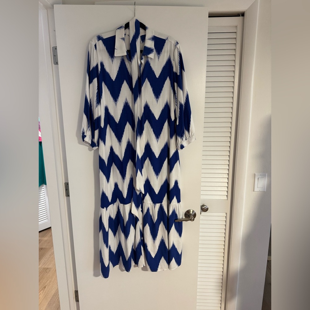 Chicos belted shirt dress